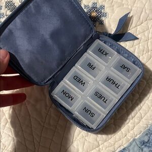 Vera Bradley Blue Travel Pill Case